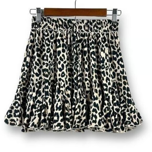 Dresses & Skirts - Aakaa leopard print ruffle skirt size S